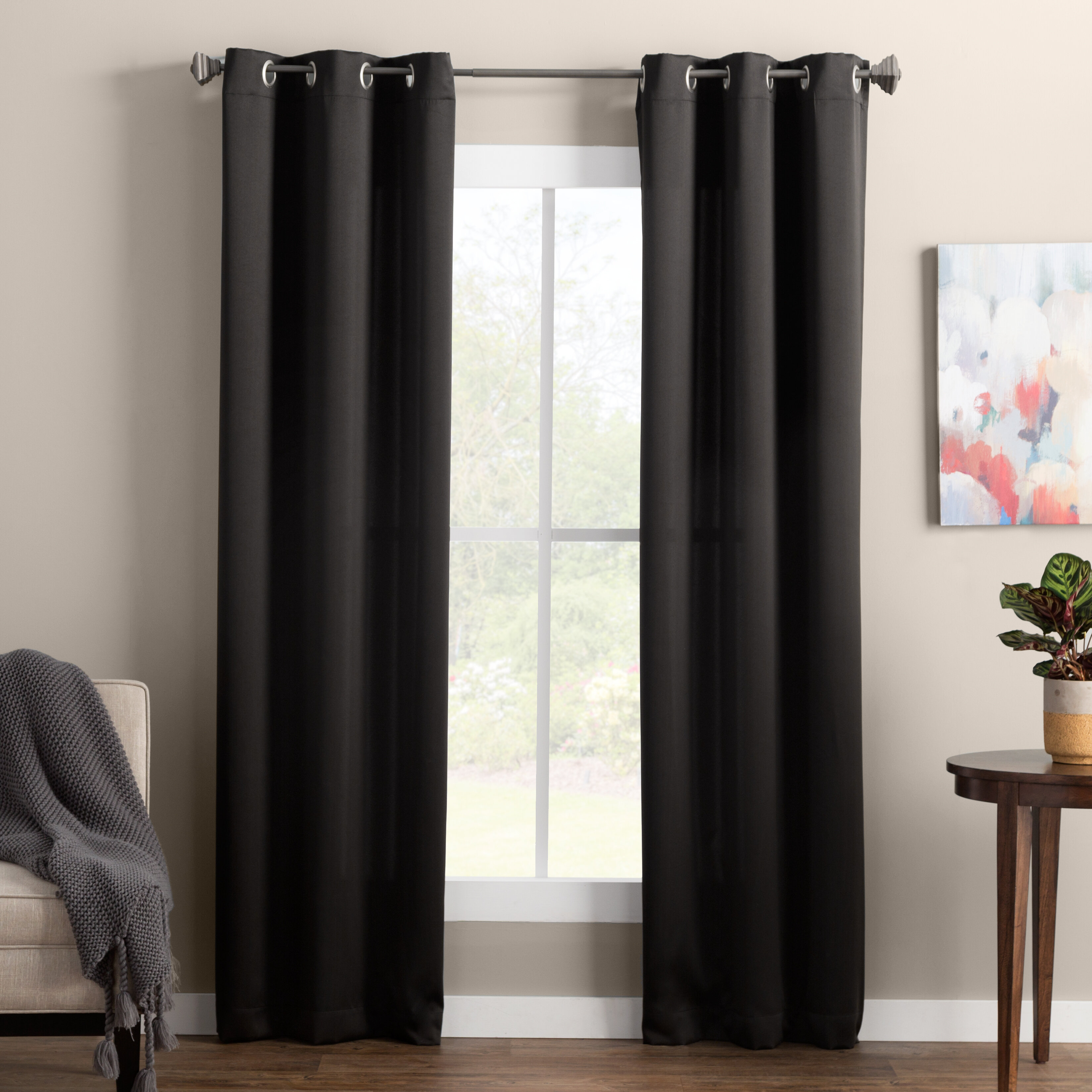 Wayfair Basics® Solid Room Darkening Thermal Grommet Single Curtain Panel