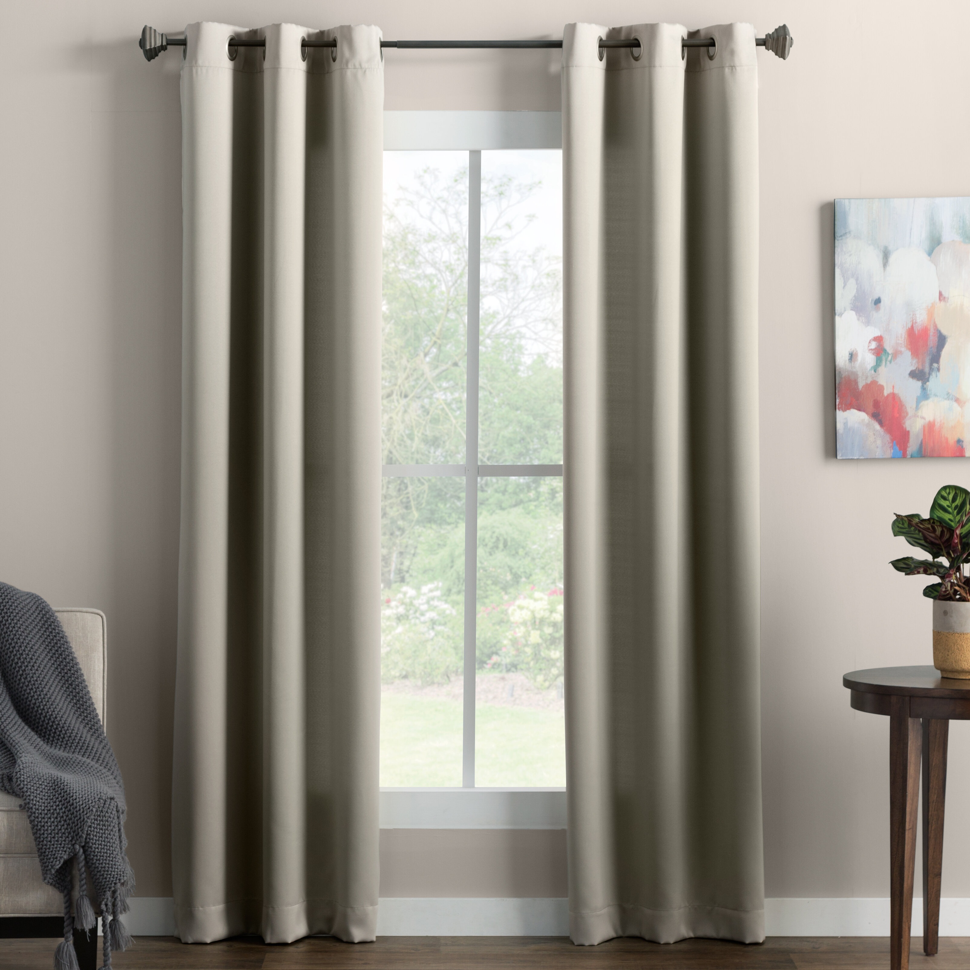 Wayfair Basics® Solid Room Darkening Thermal Grommet Single Curtain Panel
