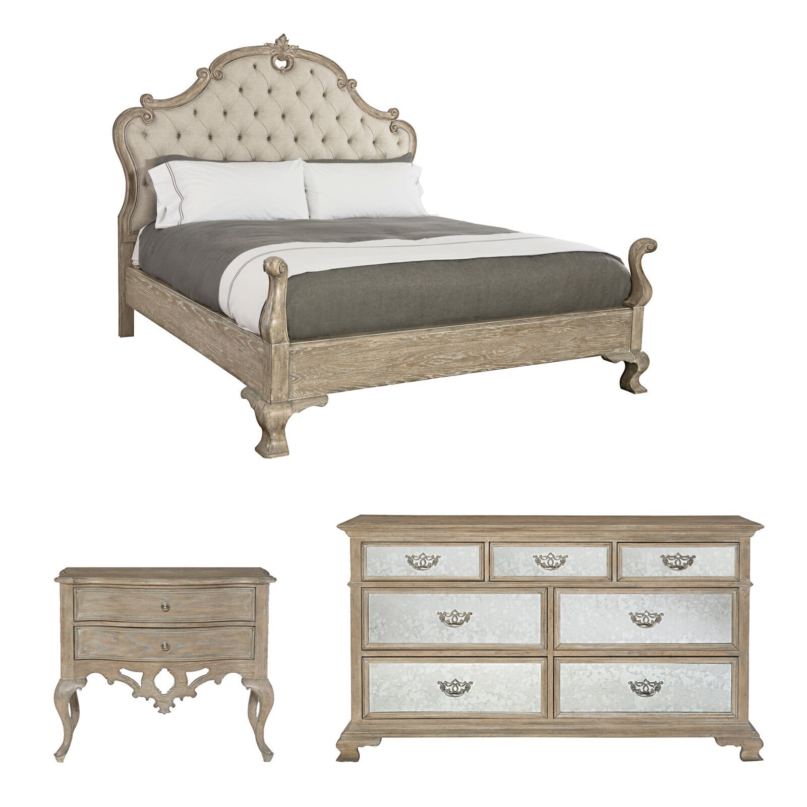 Weathered Sand French Provincial Bedroom Furniture