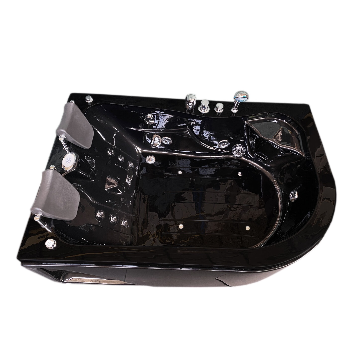 Whirlpool Bathtub Hot Tub Massage Black Havana + Heater 2 Persons Hydrotherapy