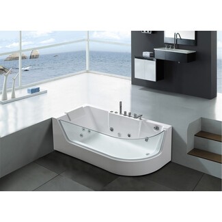 Whirlpool Style Corner Tub For Small Bathroom