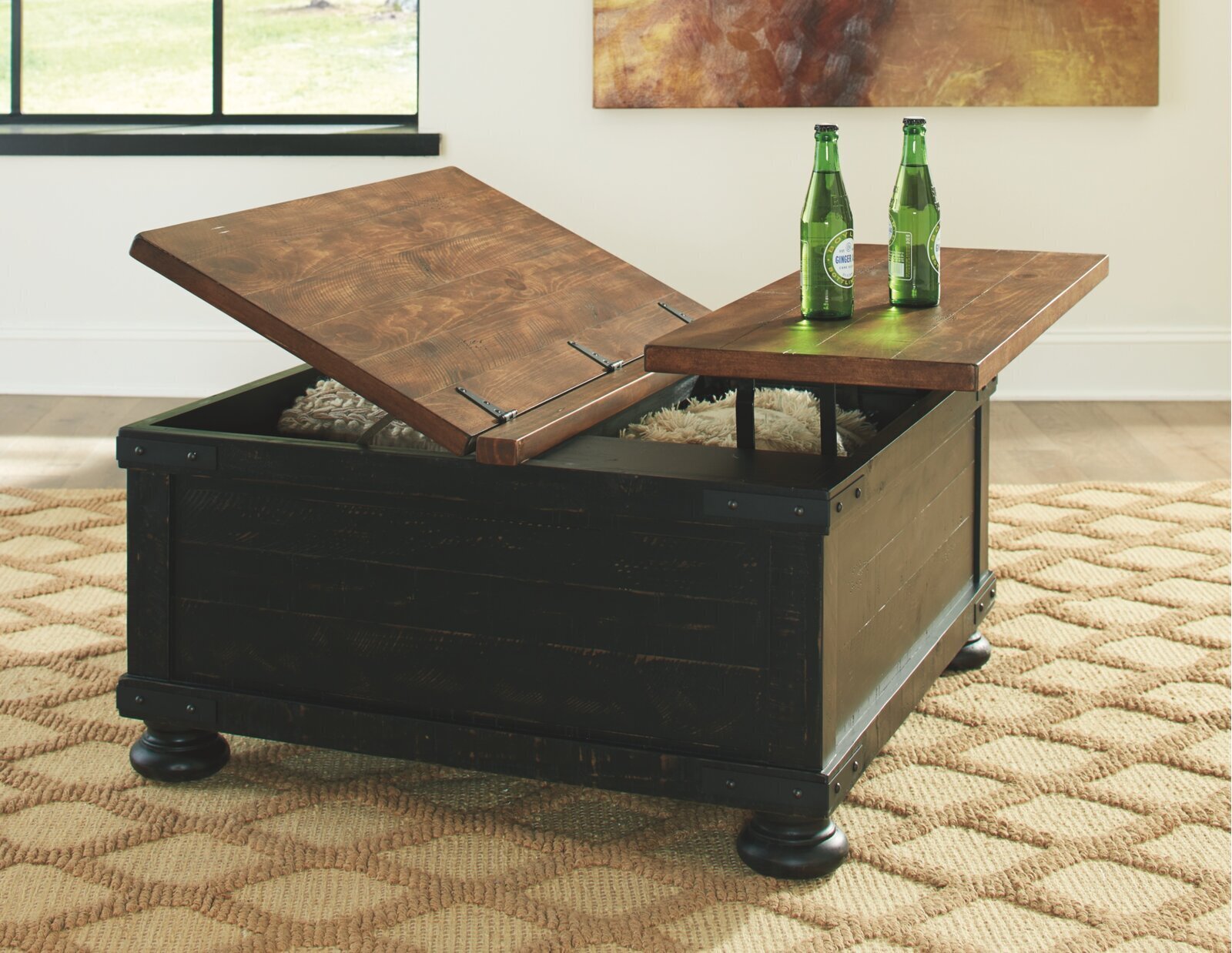 Wide Convertible Coffee and Dining Table