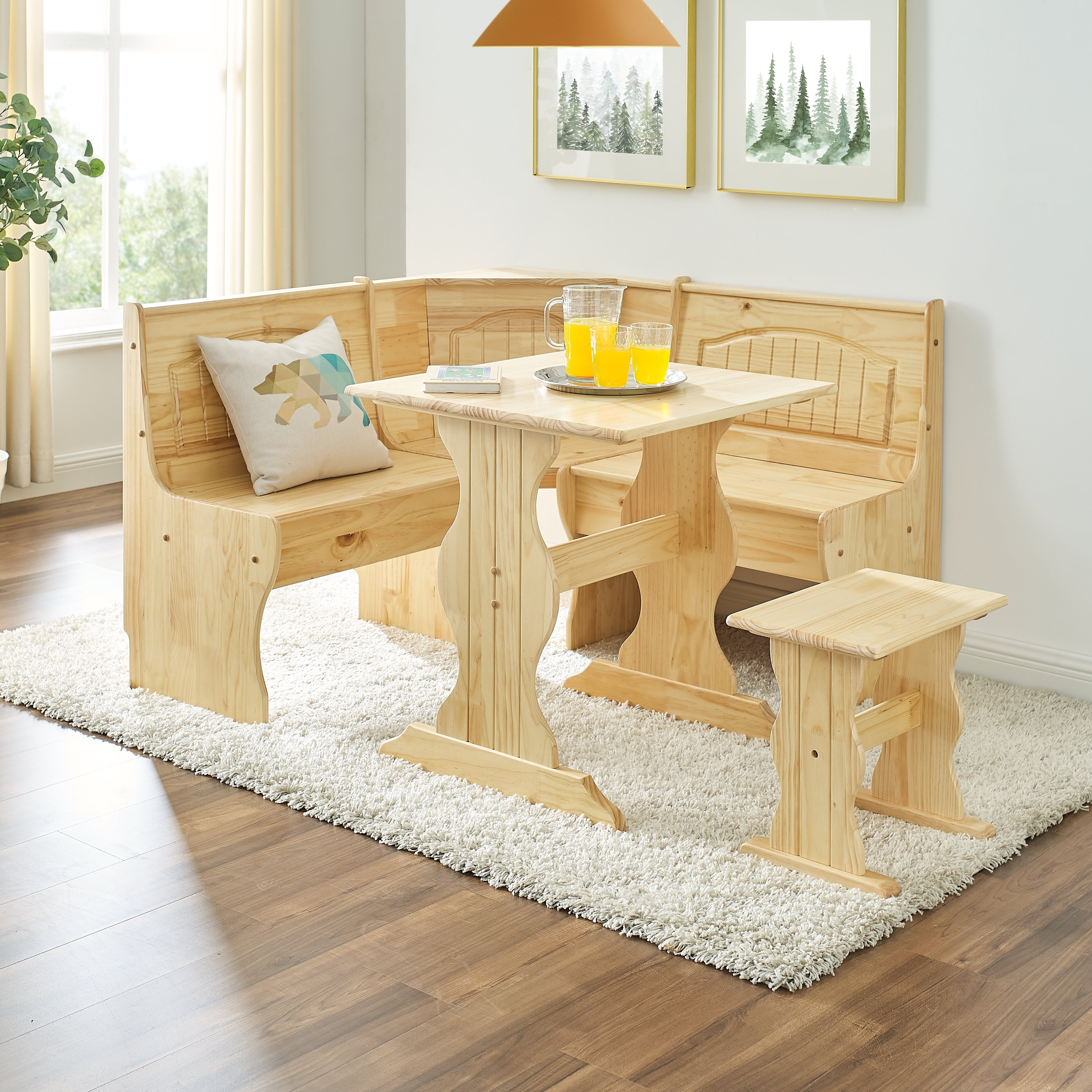 Pine bench for dining table hot sale