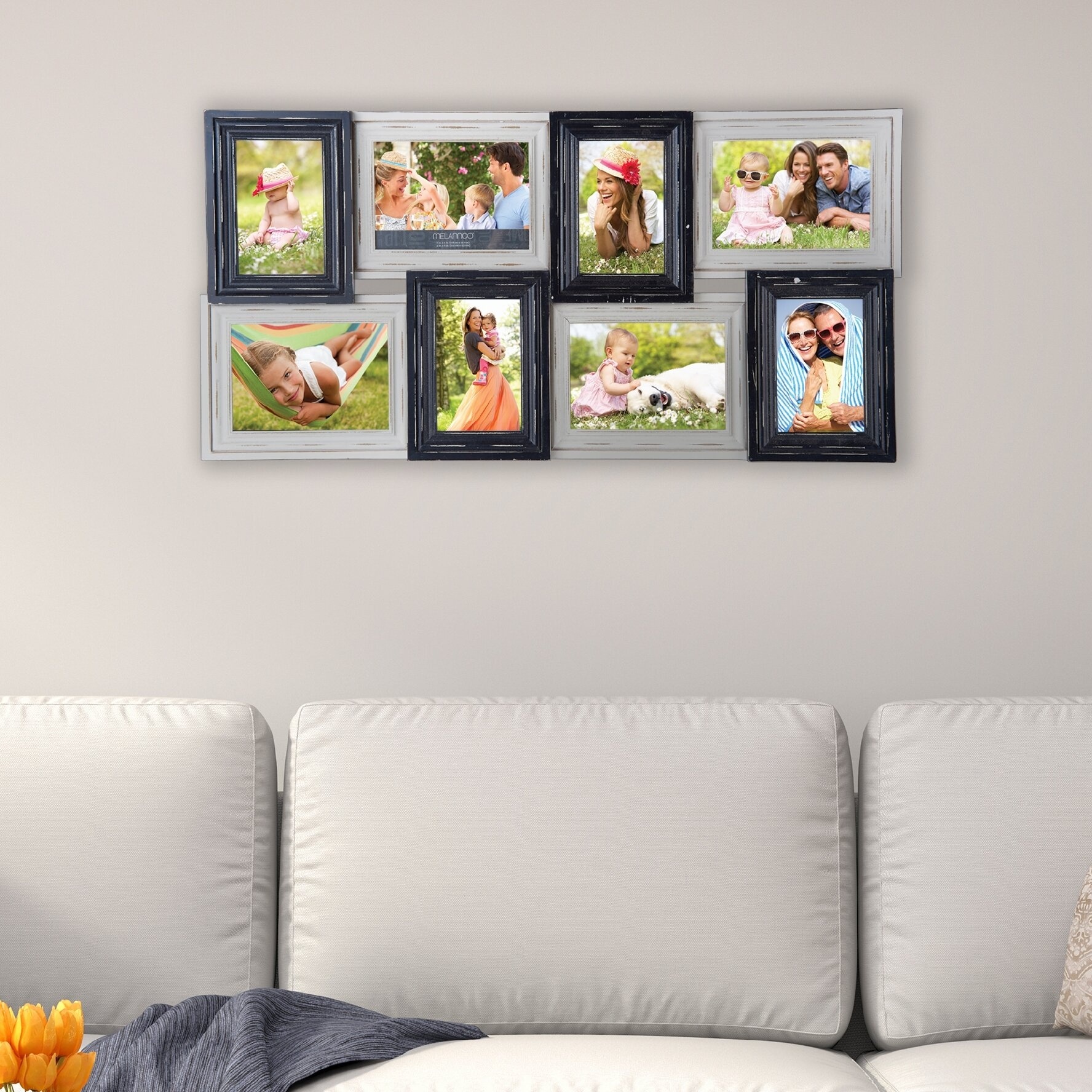 Ghyt 5x7 Picture Frame Set Of 10, Display Pictures 4x6 With Mat Or 5x7  Without Mat, Photo Frames Colla For Or Tabletop Display
