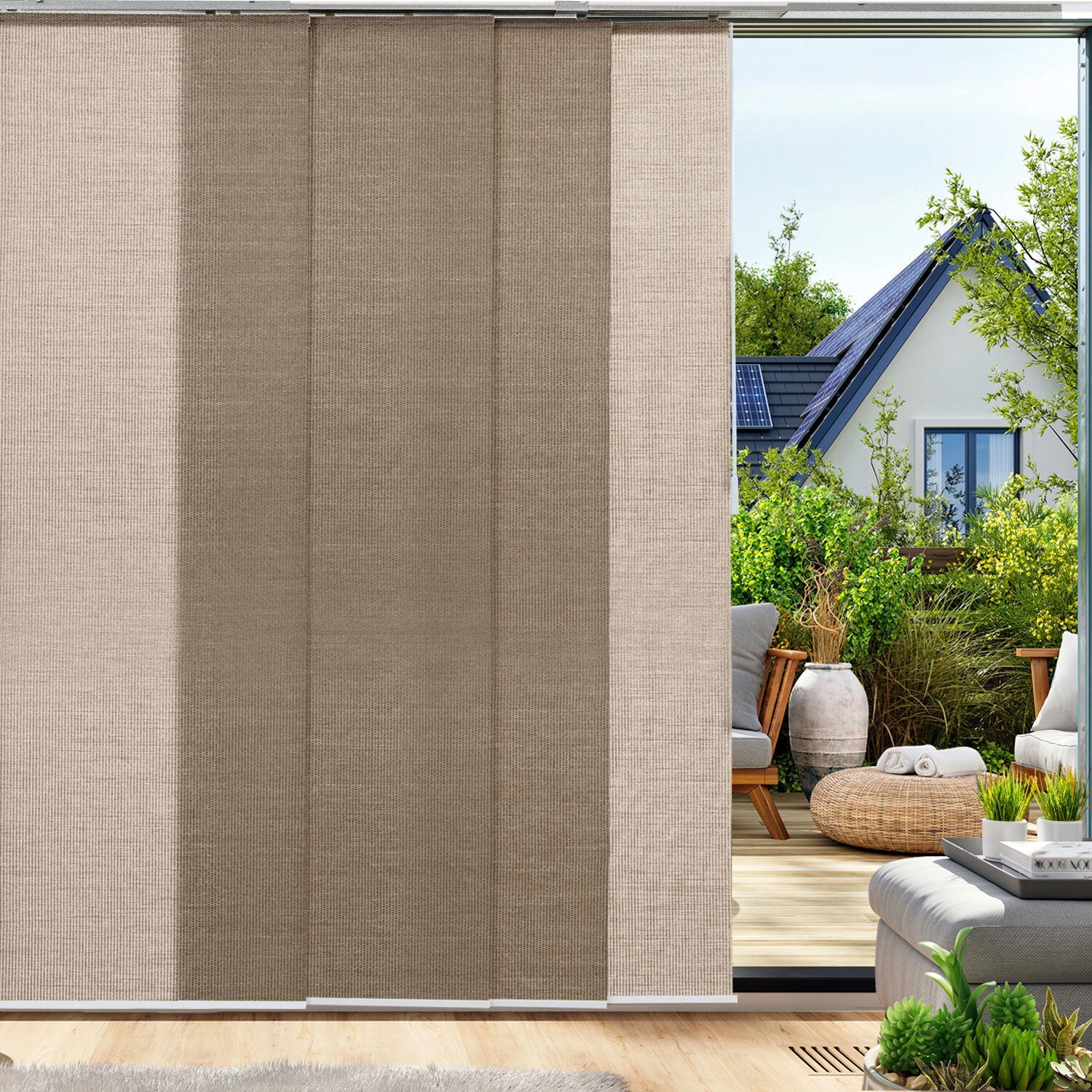 Woven Semi-Sheer Vertical Blind