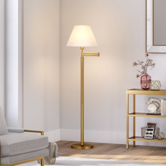 Yenovk 62" Swing Arm Floor Lamp