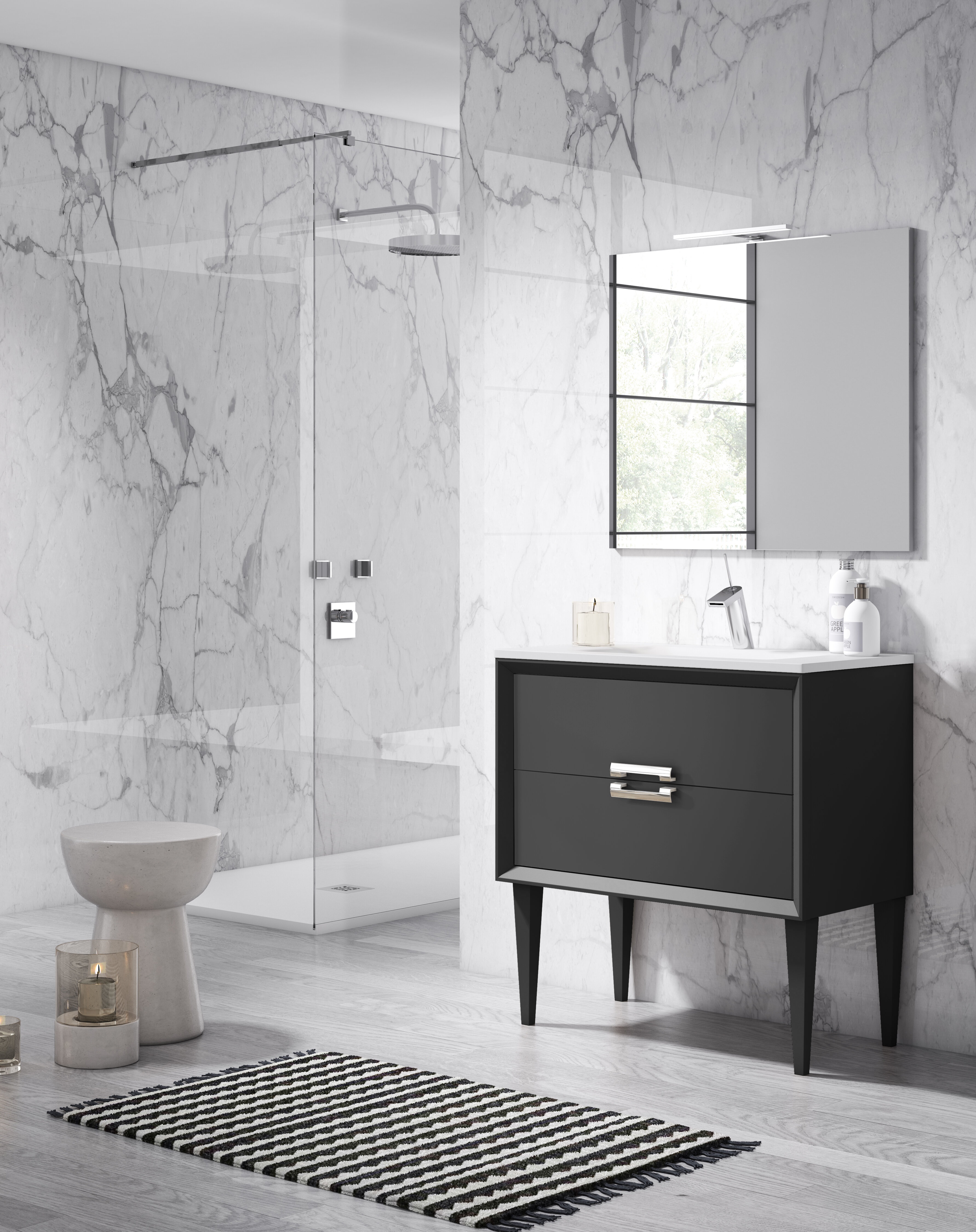 Zak 40'' Free-standing Single Bathroom Vanity with Ceramic Vanity Top