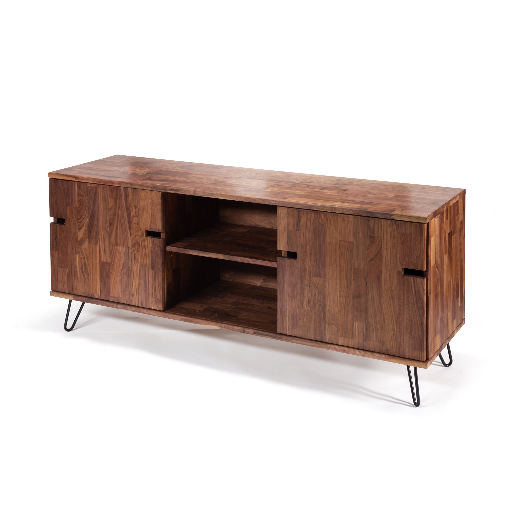 Zanesfield Mid-Century Modern Solid Walnut Sideboard