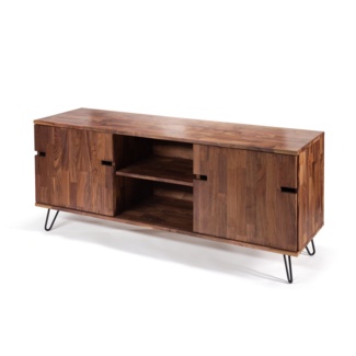 Zanesfield Mid-Century Modern Solid Walnut Sideboard
