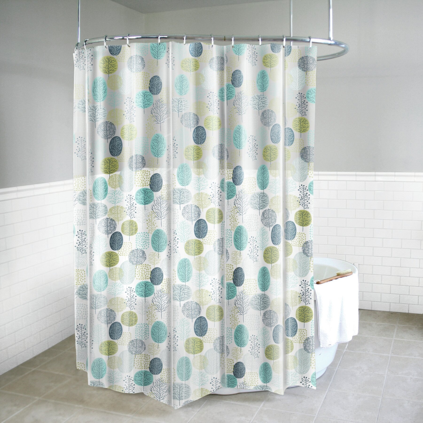 Zara PEVA 4G Parkland Vinyl Single Shower Curtain Liner
