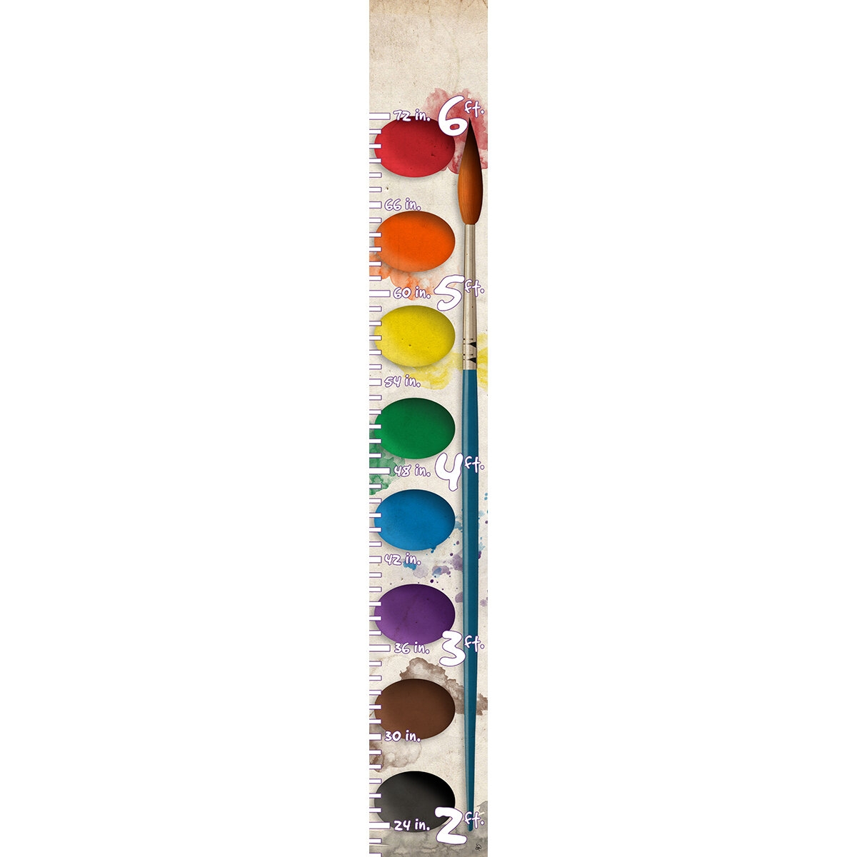 Zilla Artist's Paint Palette Personalized Growth Chart
