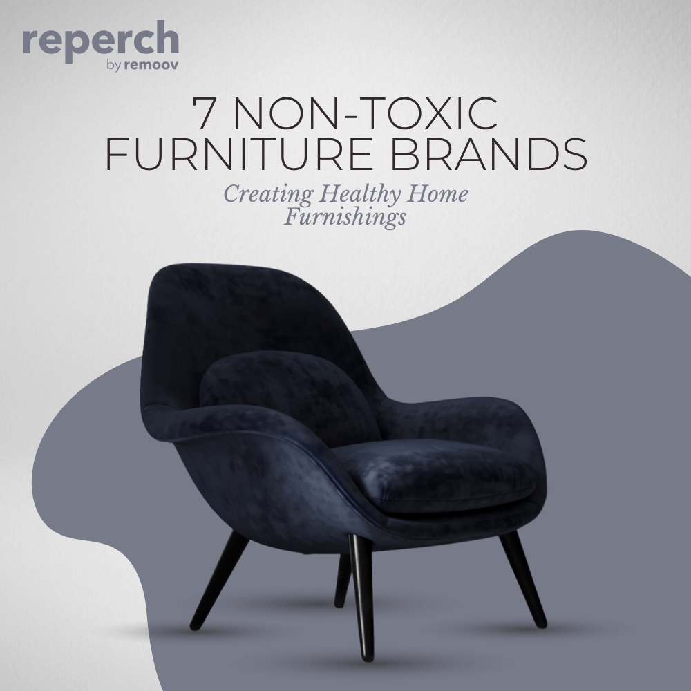 Accent Chair in Navy Blue Fabric with Curved Back and Splayed Legs