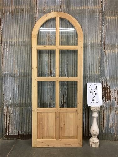 Arched Door 96 Inch Height Six Lite Glass Pantry