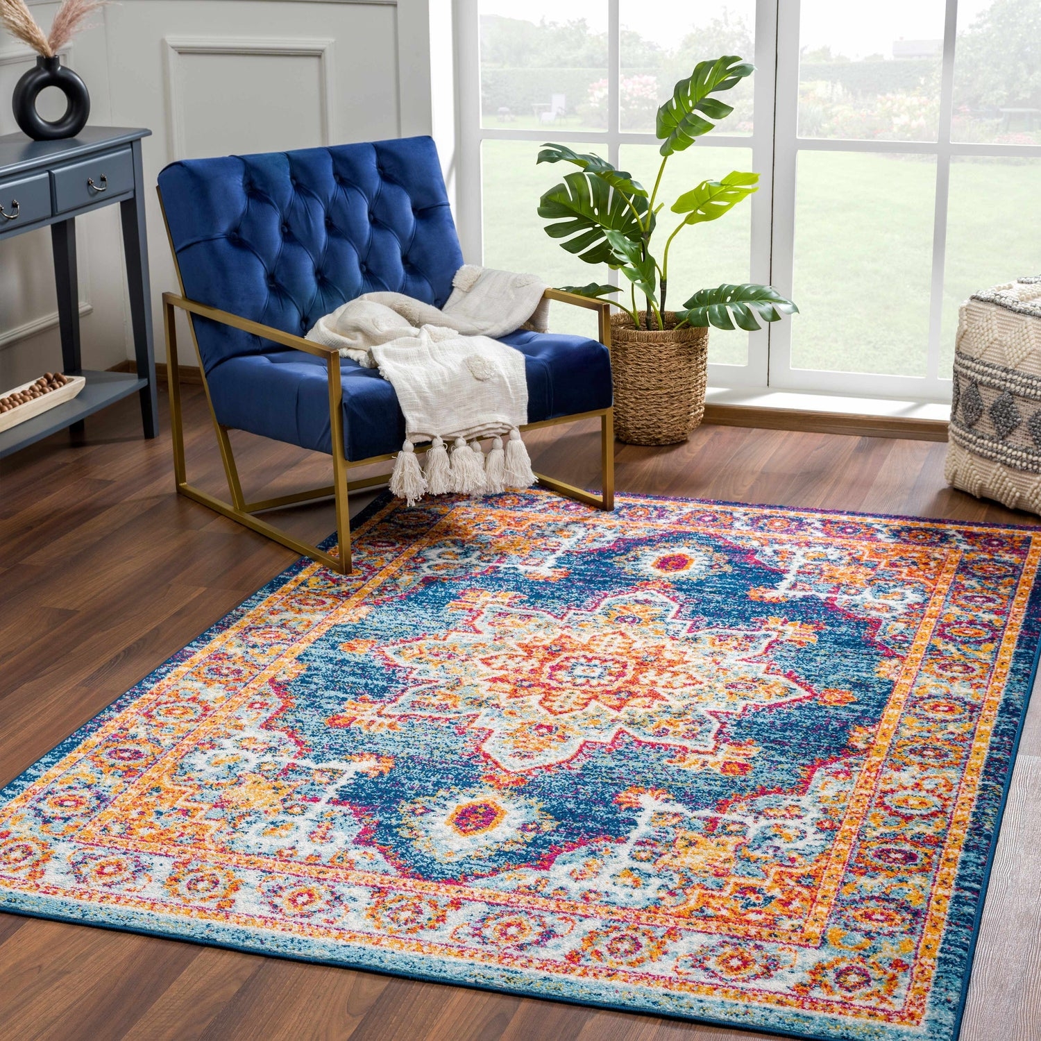 Area Rug Central Medallion Colorful Medallion Rug Pattern