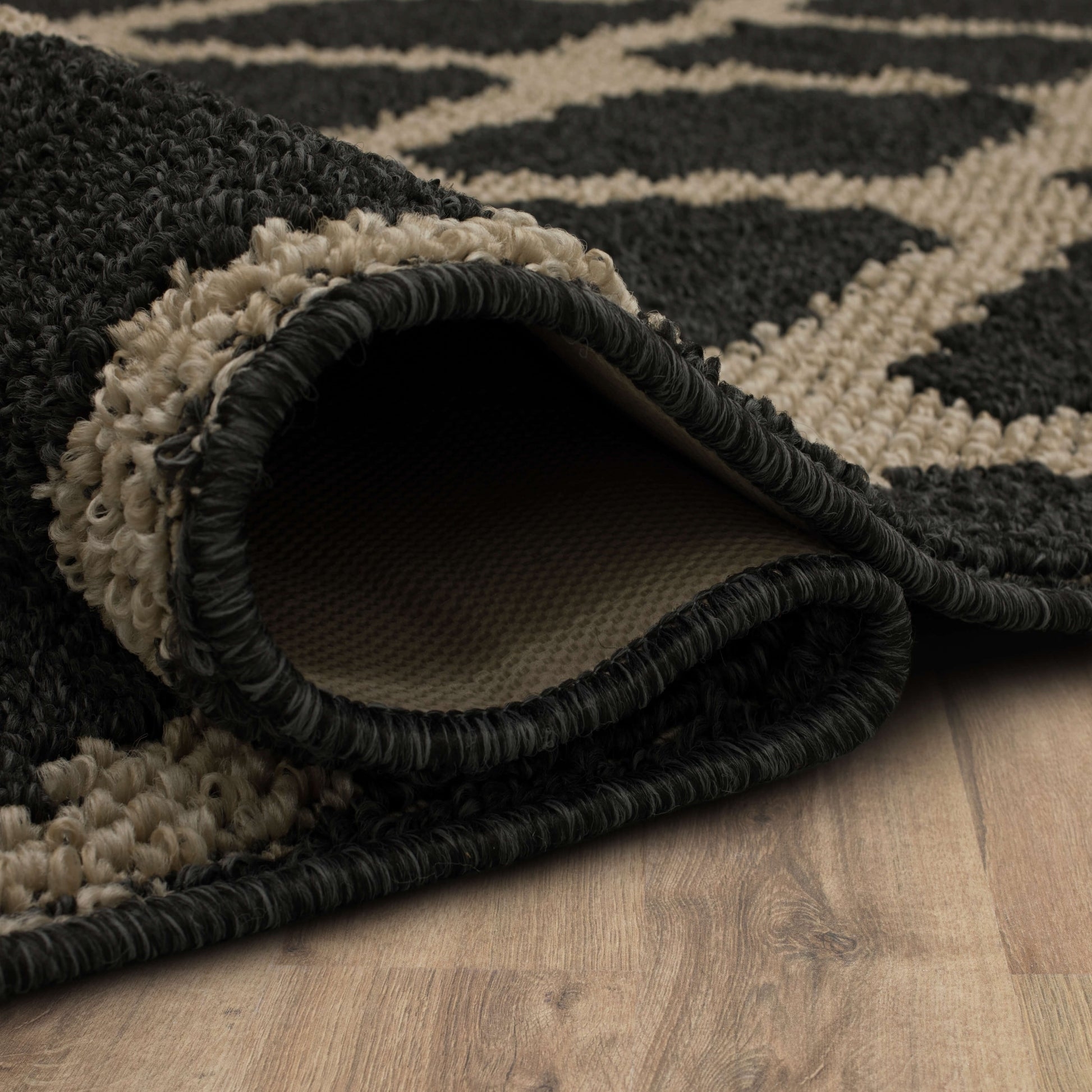Area Rug Chunky Looped Texture Geometric Trellis Sisal Style