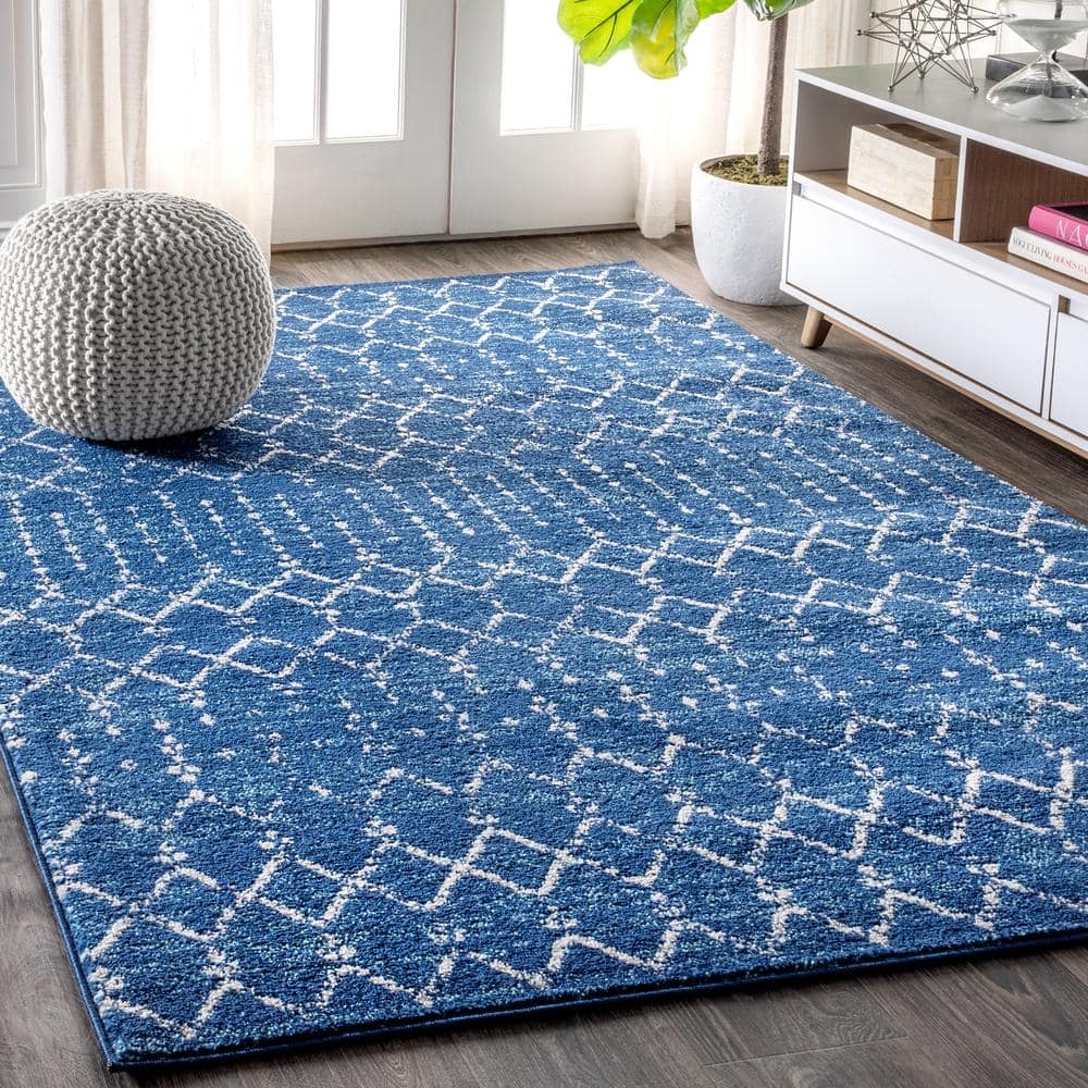 Area Rug Diamond Trellis Boho Geometric Pattern