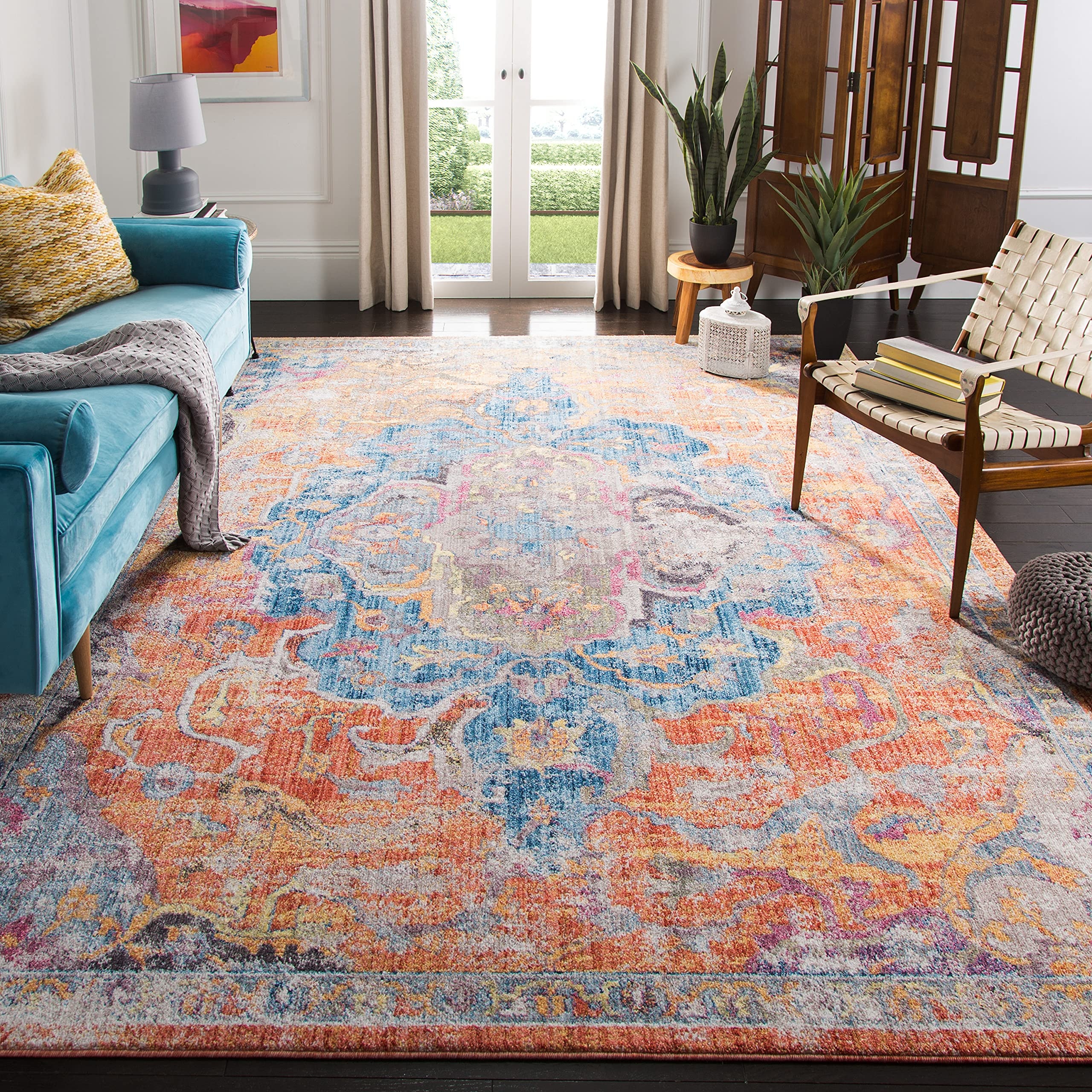 Blue And Orange Rug