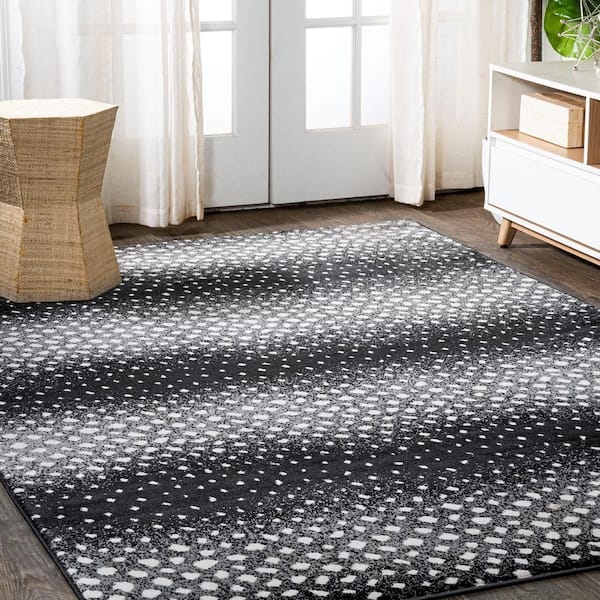 Area Rug Gradient High Contrast Black Antelope Area Rug