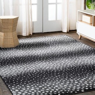 Area Rug Gradient High Contrast Black Antelope Area Rug