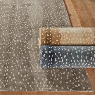Area Rug Hand Tufted Wool Antelope Print Wool Rug