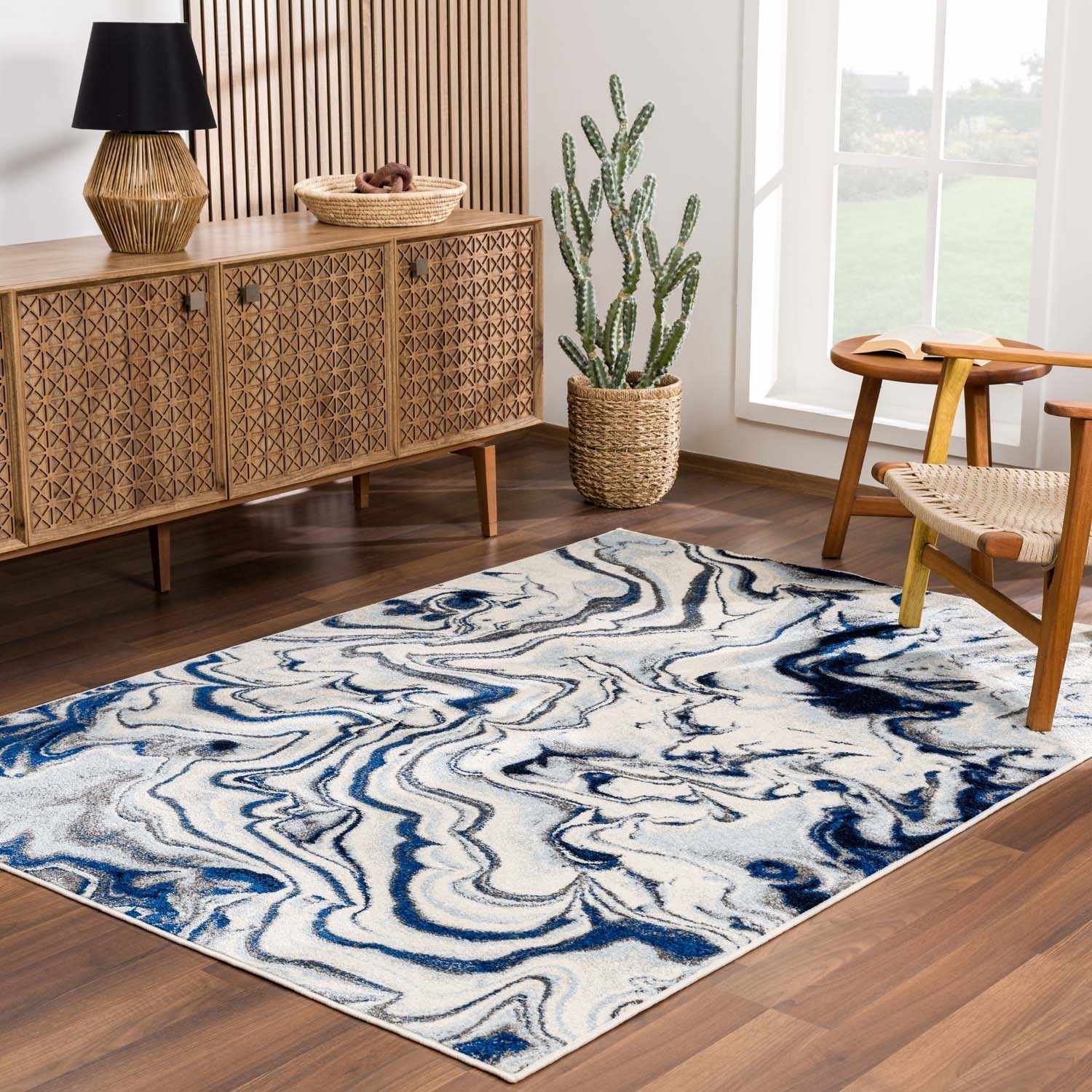 Blue And White Rugs