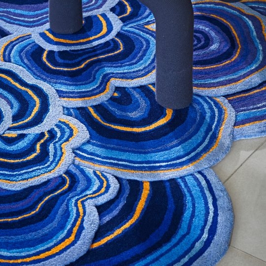 Area Rug Scalloped Edges Scalloped Organic Area Rug