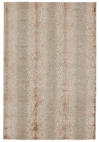Area Rug Vertical Banding Neutral Organic Pattern Rug