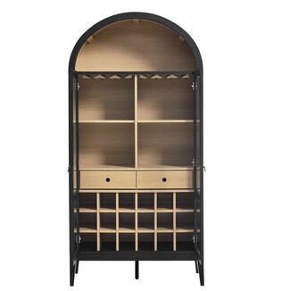 Bar Cabinet: Arched Integrated Modern Wine Storage Unit