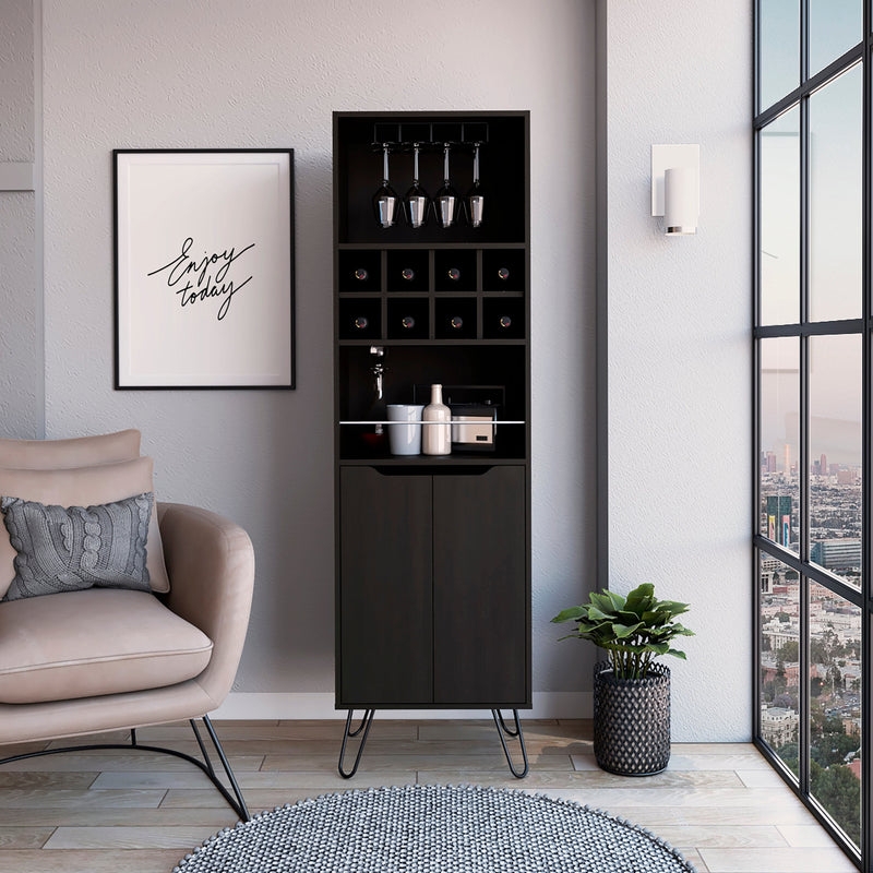 Bar Cabinet with Hairpin Legs and Modern Urban Silhouette