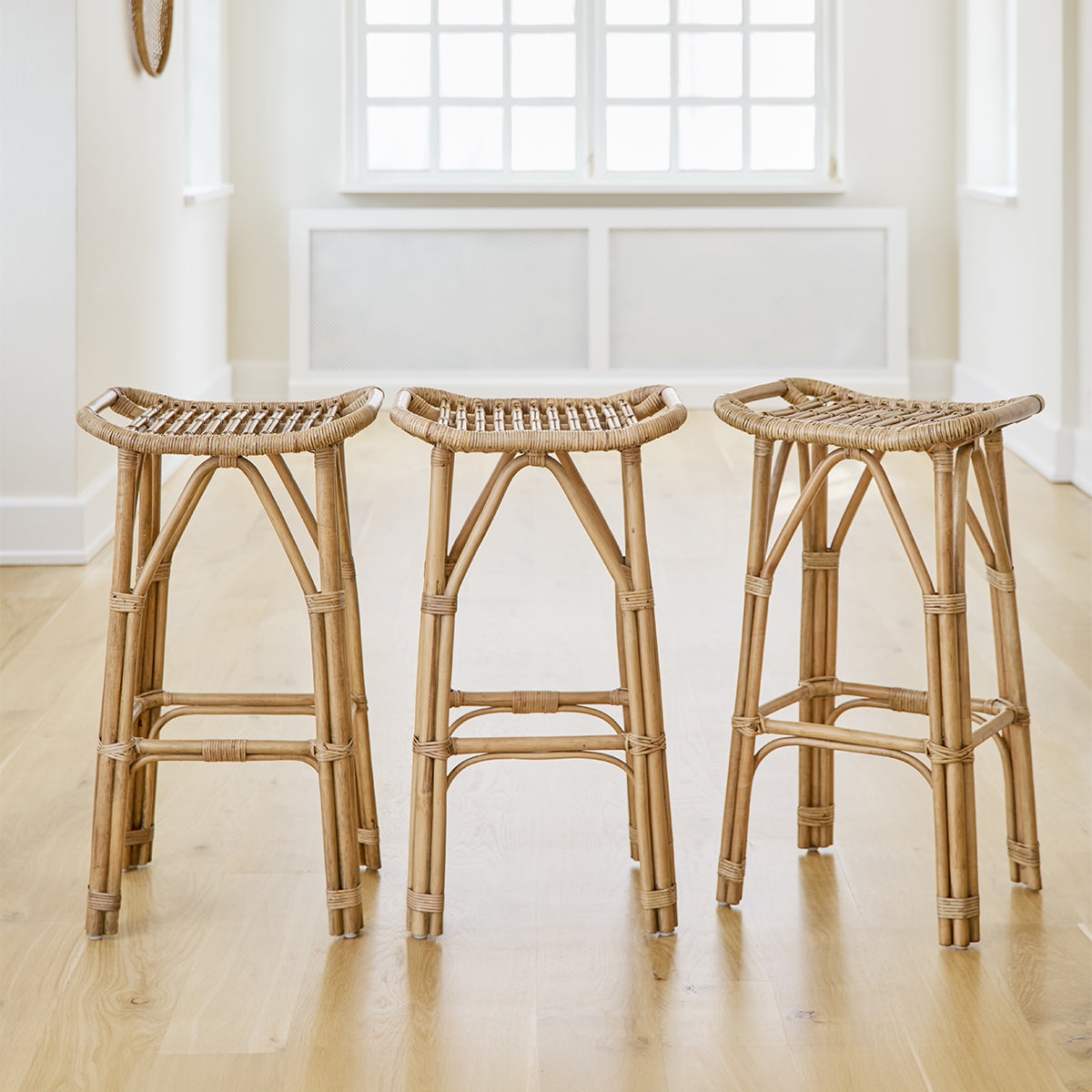Bar Stool: Arched Bracing Saddle Seat Organic Modern Stool