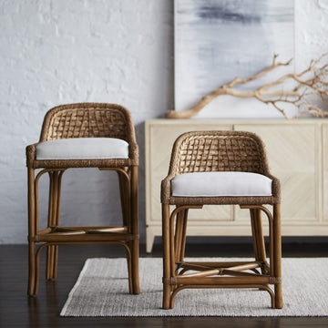 Bar Stool: X-Brace Honey Brown Coastal Bar Stool Styling