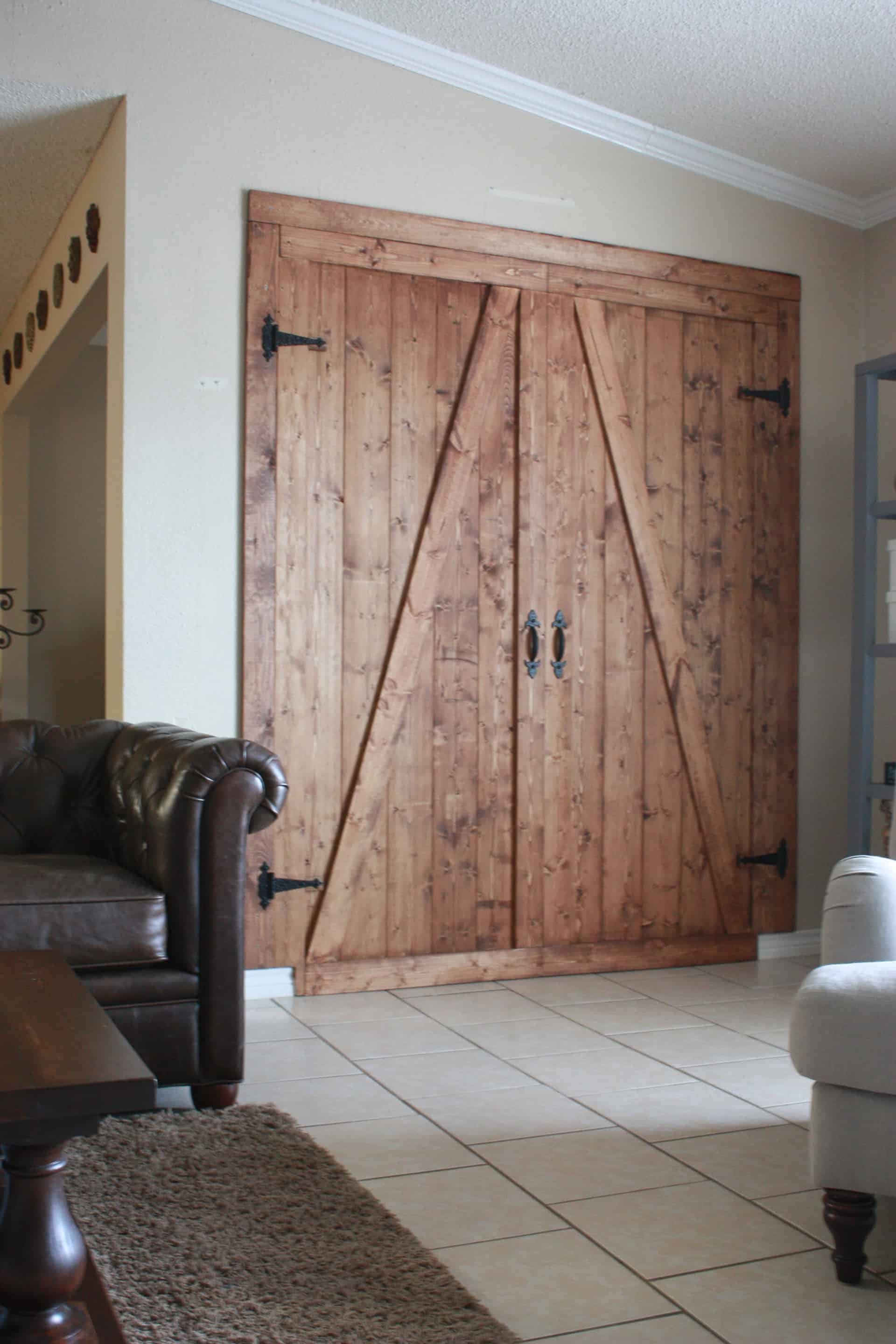Barn Door Walnut K Brace Design Rustic K-Brace Doors