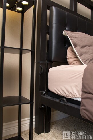 Bed Frame: Bolt Construction Industrial Metal Bed