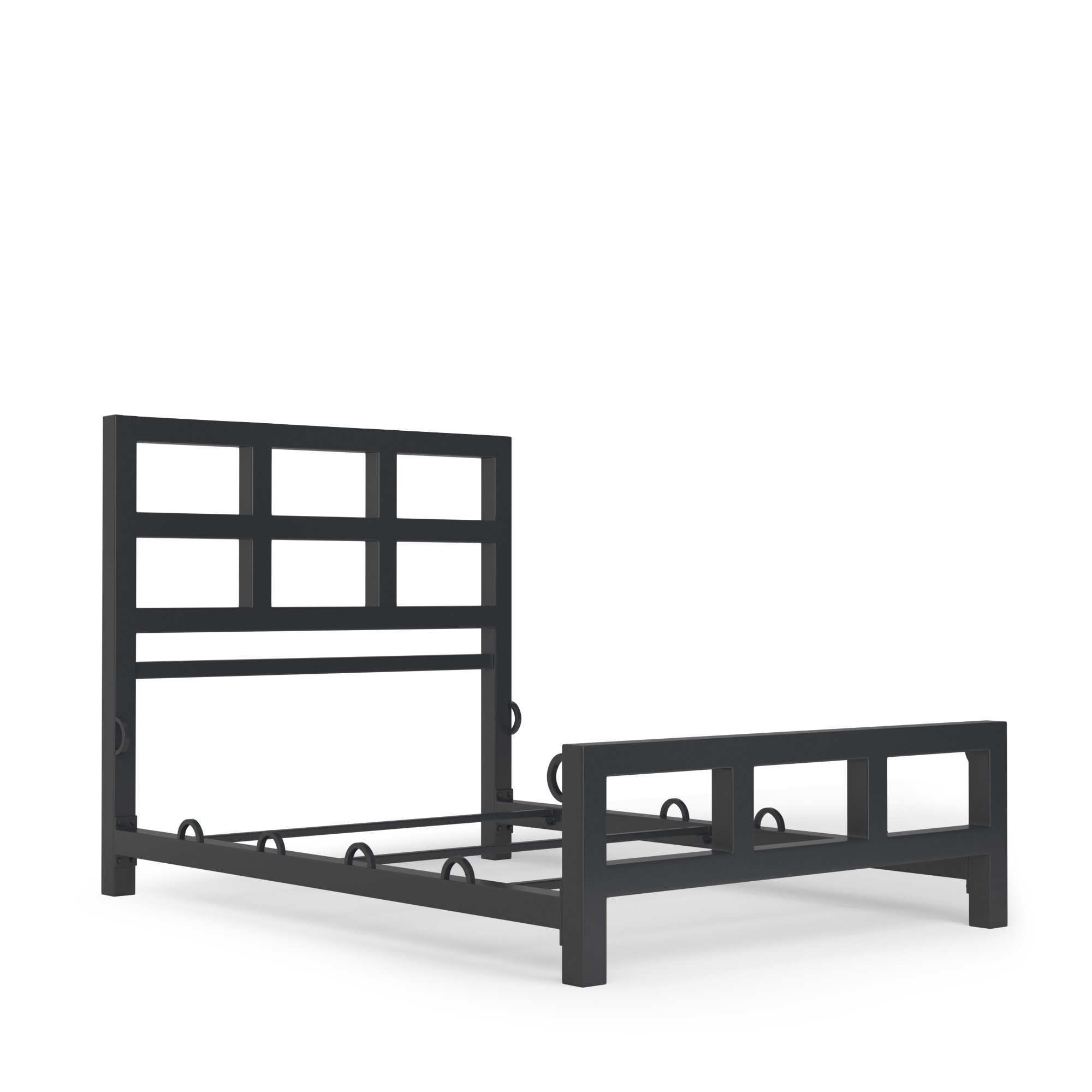Bed Frame: Metal Loops Heavy Duty Industrial Grid