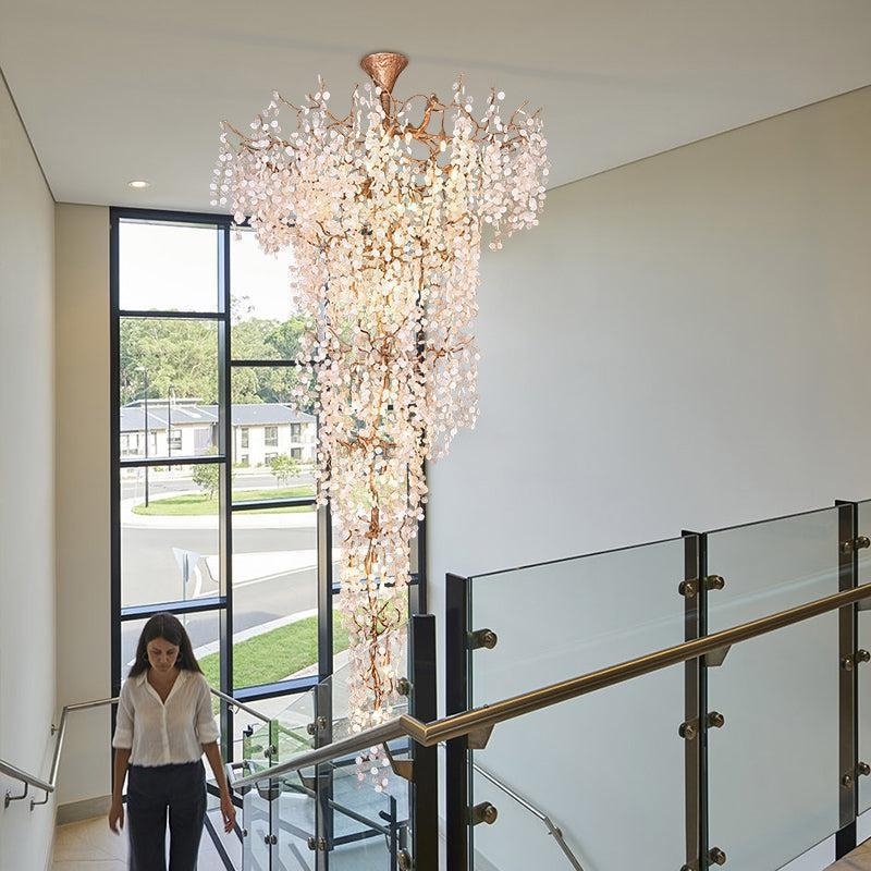 Branch Chandelier Cascading Structure Translucent Disks