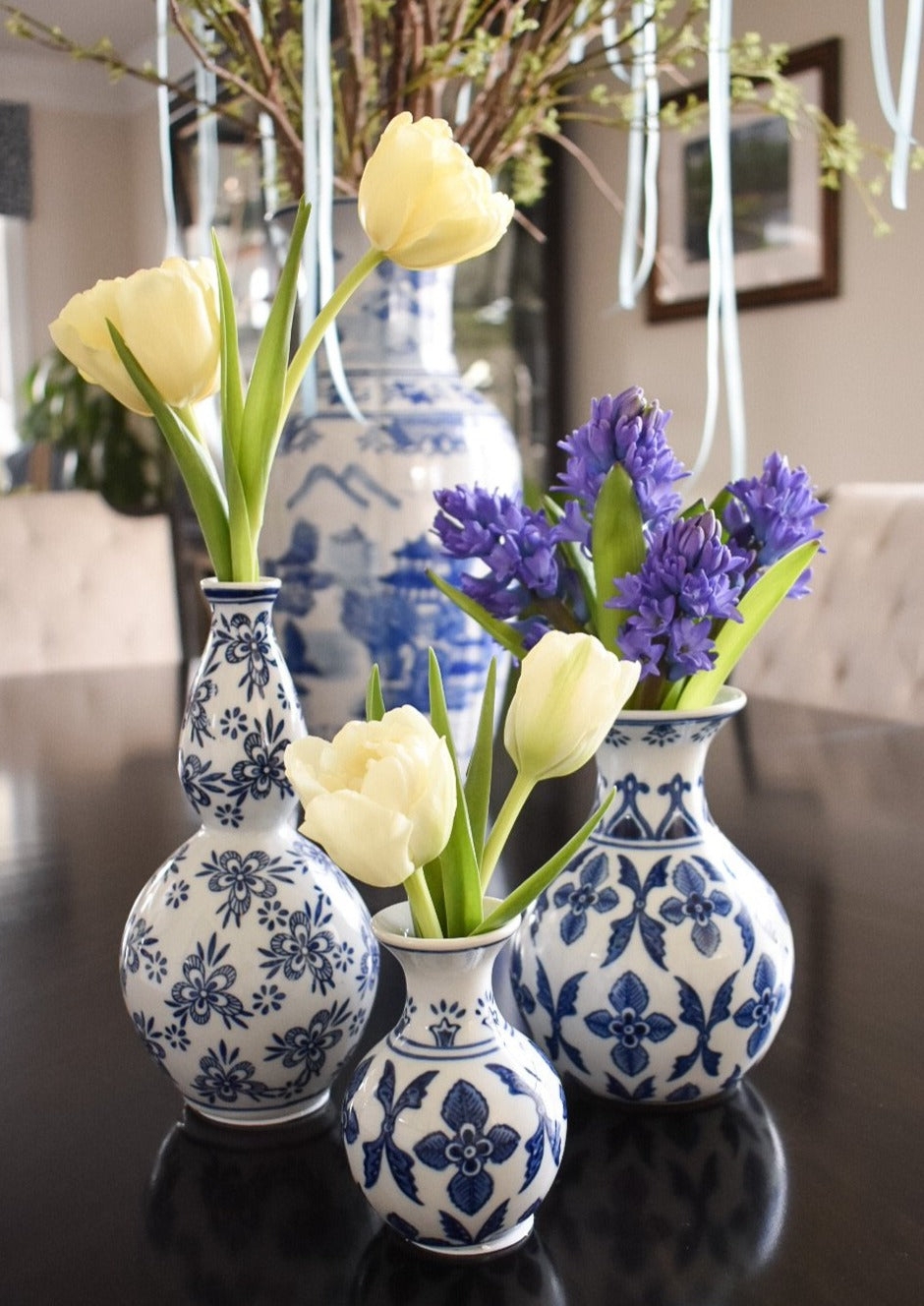 Bud Vase Set Varying Silhouettes Spring Floral Table Styling