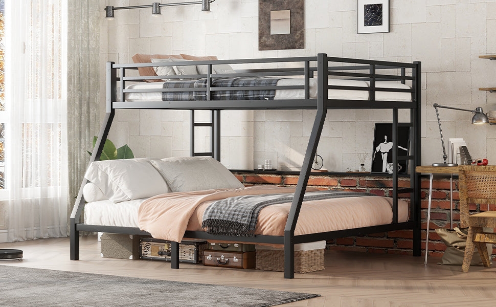Bunk Bed Industrial Metal King Size Base Loft Frame