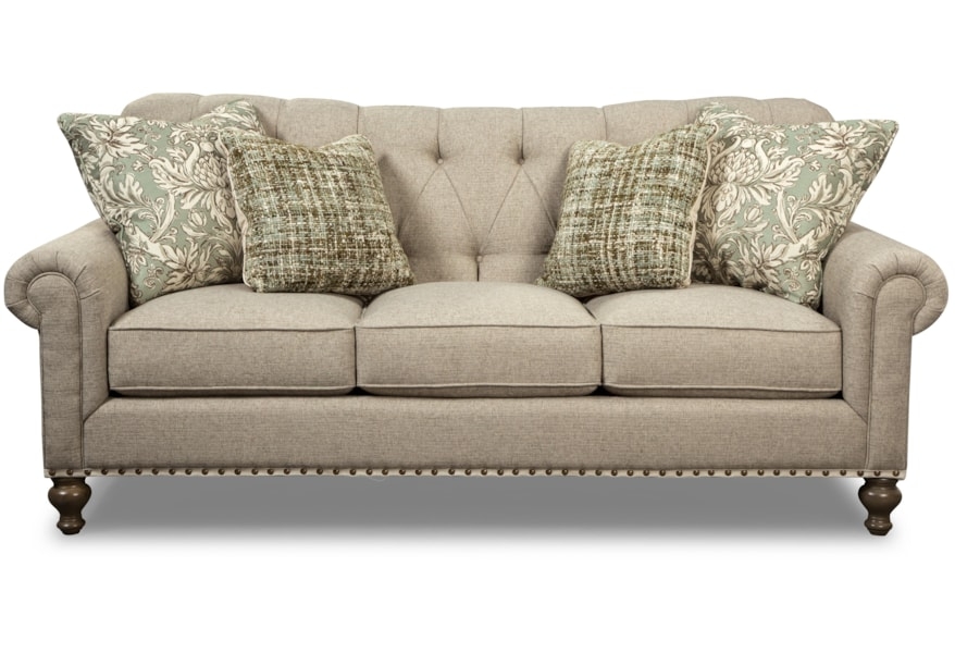 Camelback Sofa Featuring Diamond Tufting Traditional Tufted Camelback Sofa