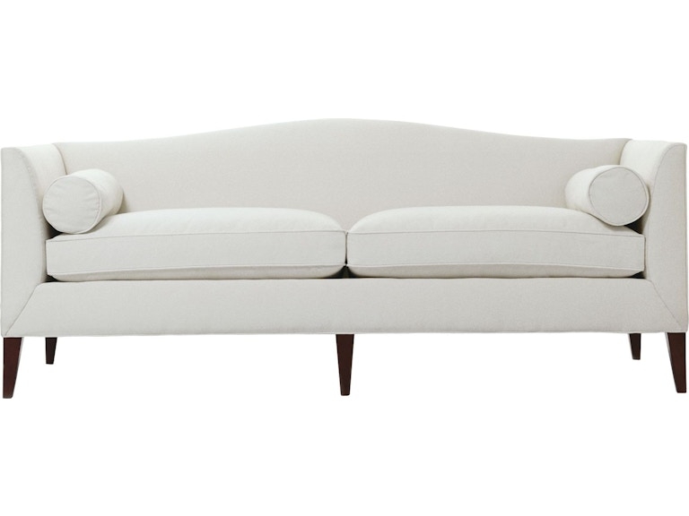Camelback Sofa Having Bolster Pillows Ivory Camelback Sofa