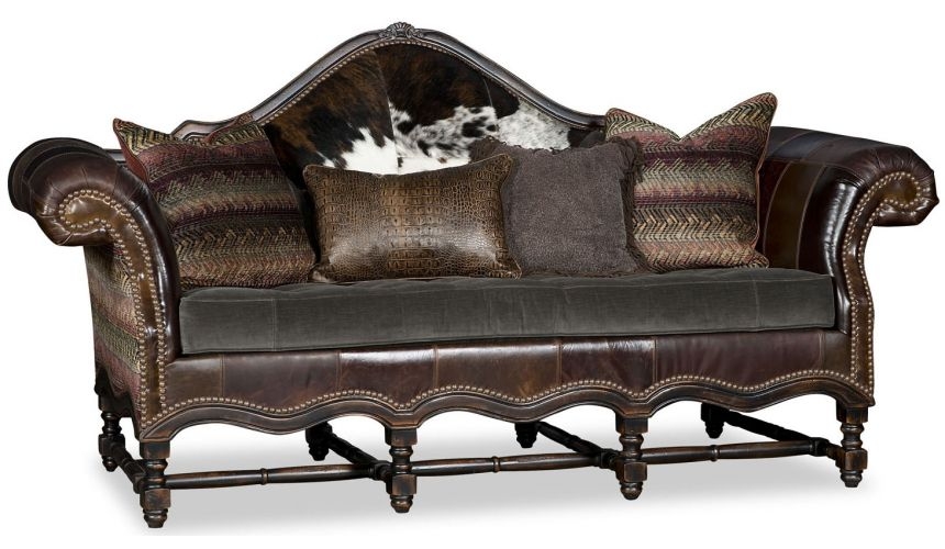Camelback Sofa Using Cowhide Back Cowhide Camelback Sofa