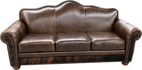 Camelback Sofa Using Crowned Back Western Camelback Leather Sofa