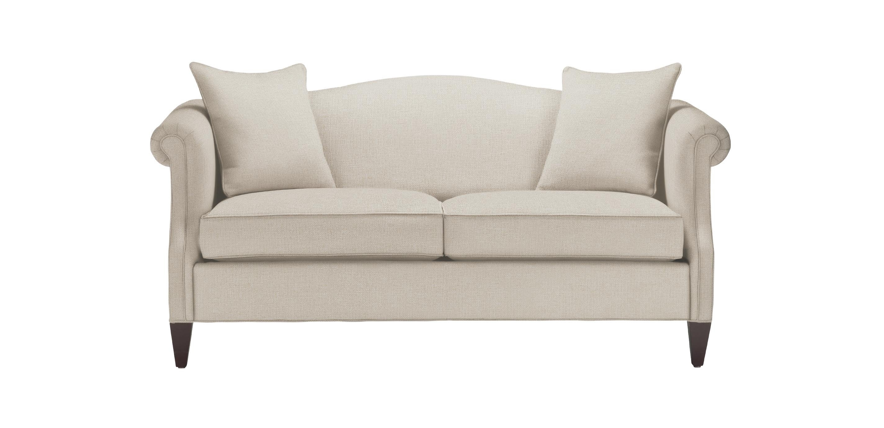 Camelback Sofa with Rolled Panel Camelback Sofa Beige