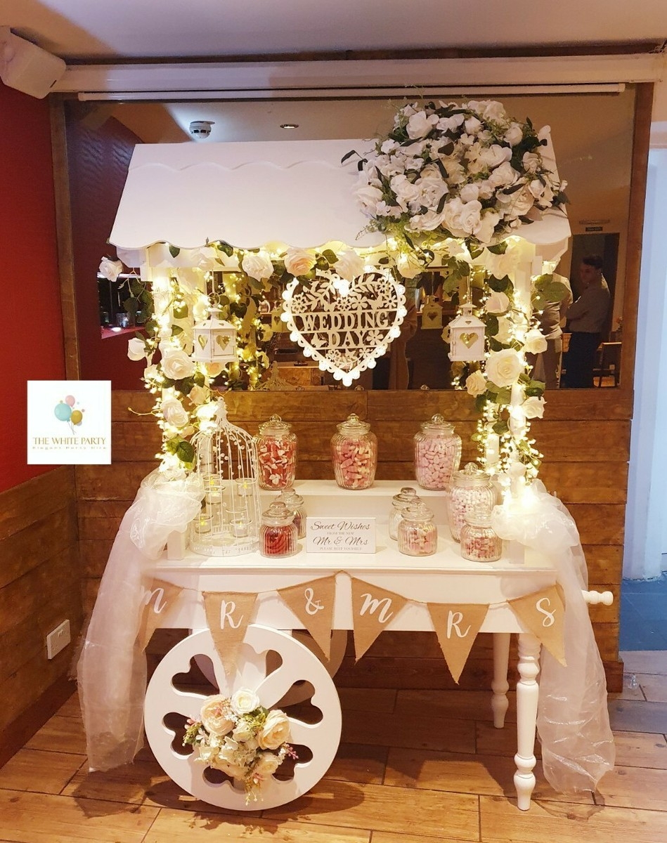 Candy Cart Fairy Lights Shabby Chic Candy Station Decor