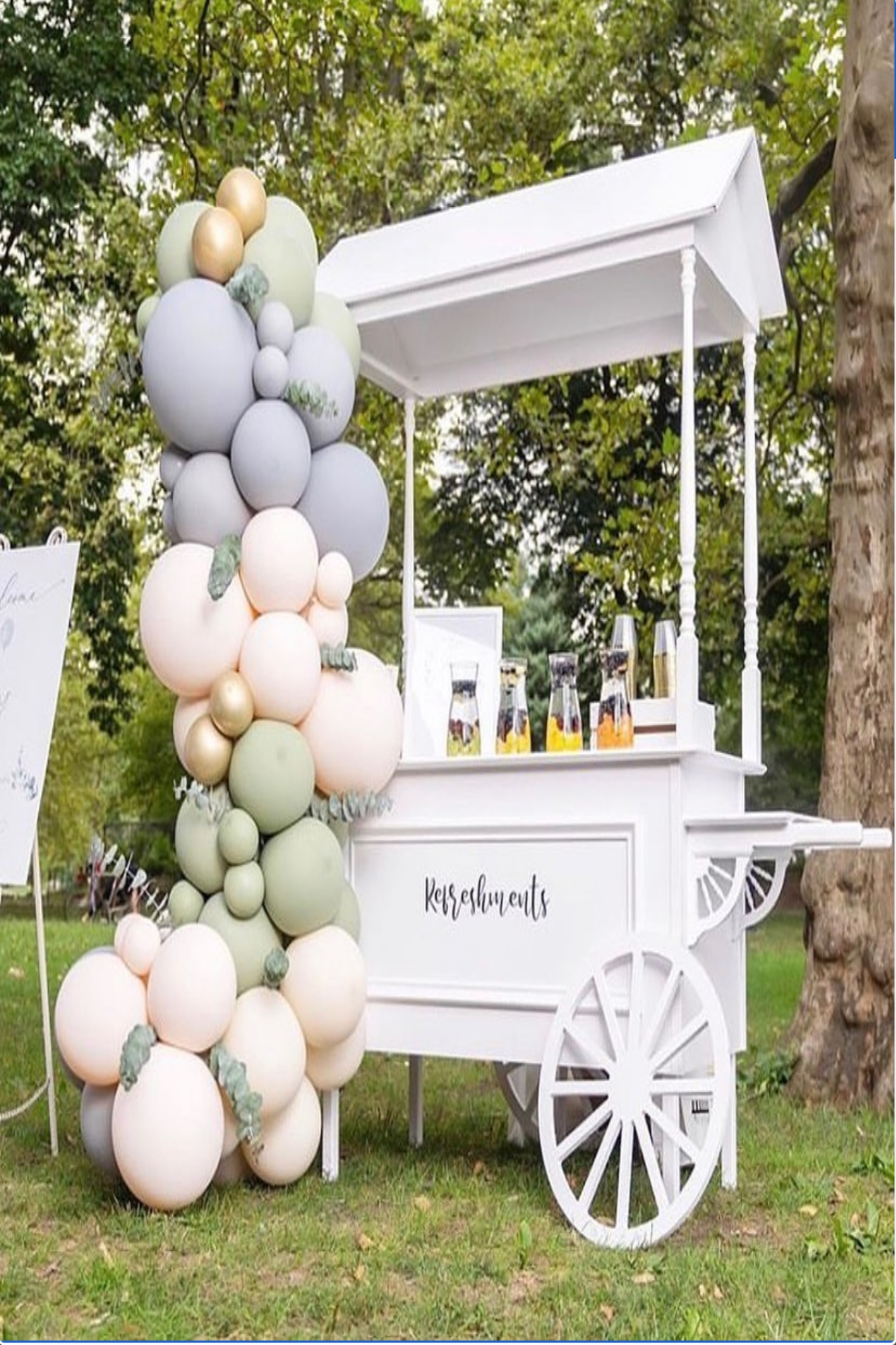 Candy Cart Side Shelf Garden Party Refreshment Station