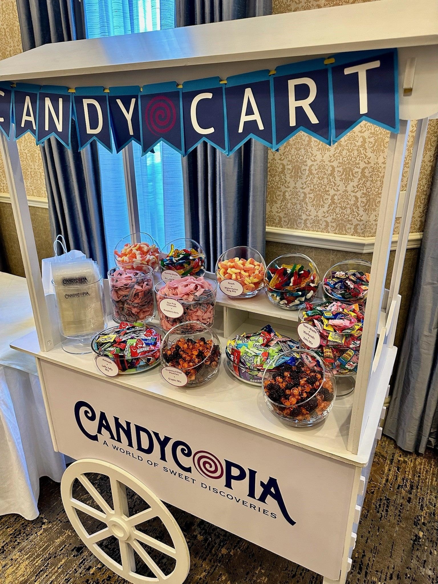 Candy Cart Stepped Shelving Event Dessert Display Station