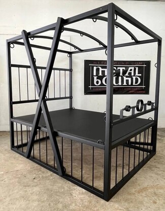 Canopy Bed: Cage Base Matte Black Canopy Cage