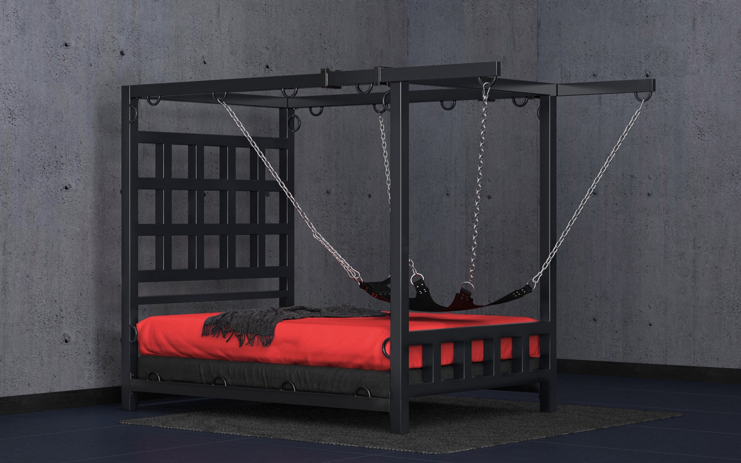 Canopy Bed: Modular Matte Black Heavy Duty Furniture