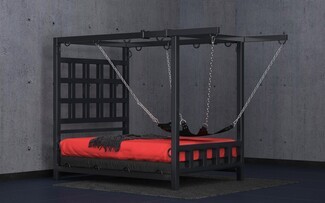 Canopy Bed: Modular Matte Black Heavy Duty Furniture