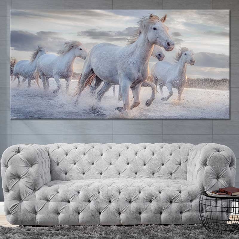 Canvas Wall Art Horizontal Landscape Horses Wall Art