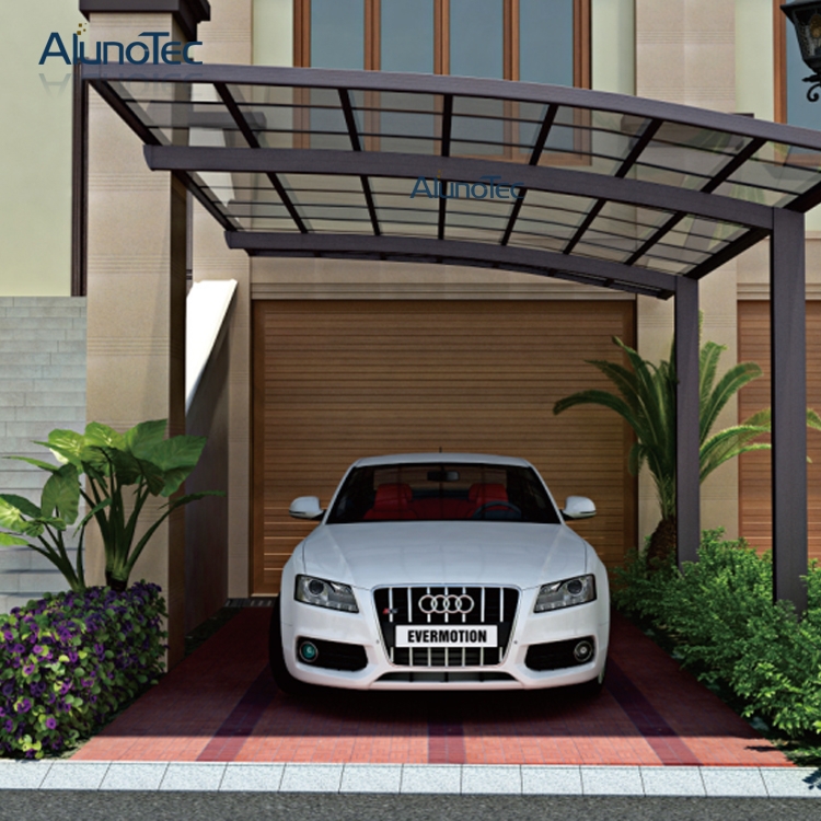 Carport Charcoal Grey Curved Canopy Translucent Cover